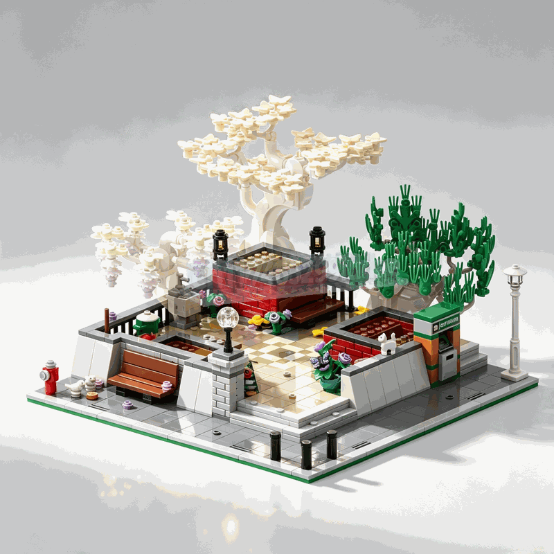 1309 Parça Köşe Parkı Bonsai A - Bonsai Garden Lego Set incelemesi ve fiyatı