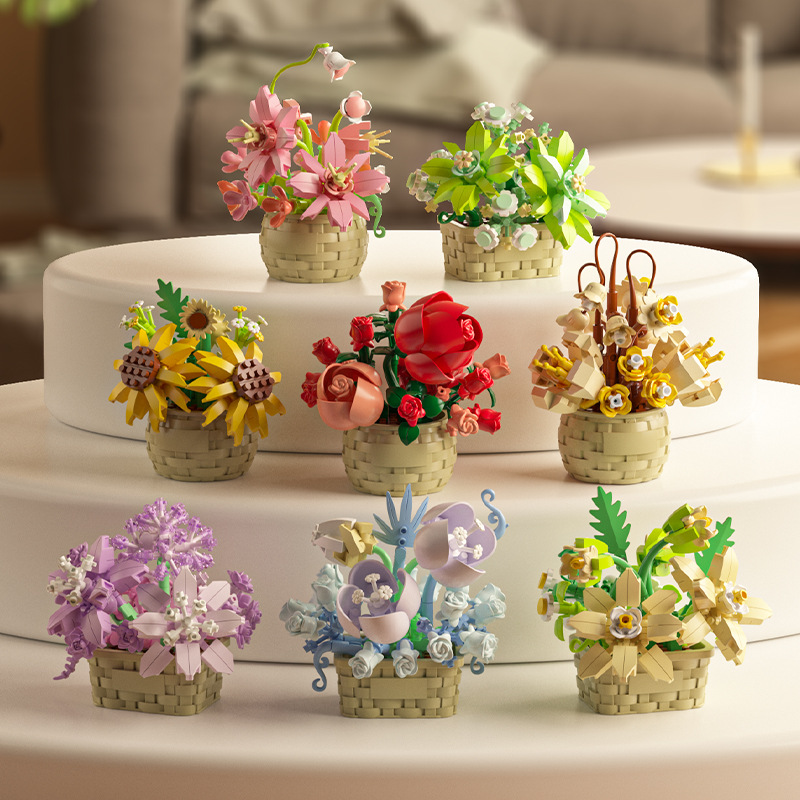 DIY MOC Saksıda Gül Ayçiçeği B - Bonsai Garden Lego Set incelemesi ve fiyatı